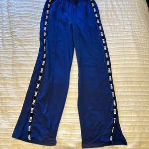 Victoria's Secret Blue Joggers with Black and White Stripes